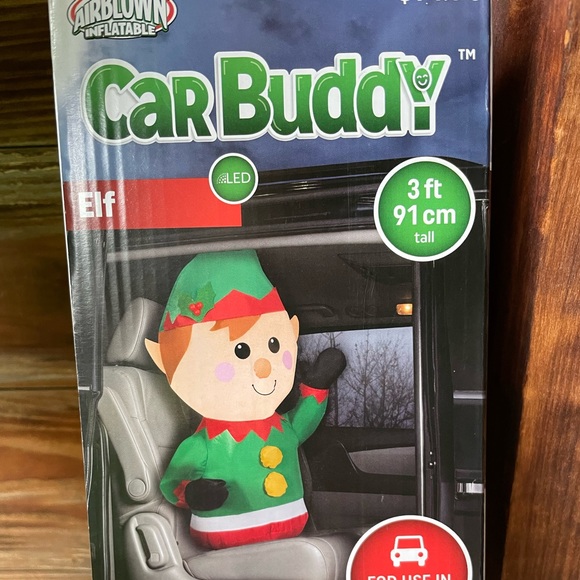 Car Buddy Inflatable 3’ Elf Car Buddy Energy Efficient LED Christmas - Picture 1 of 4